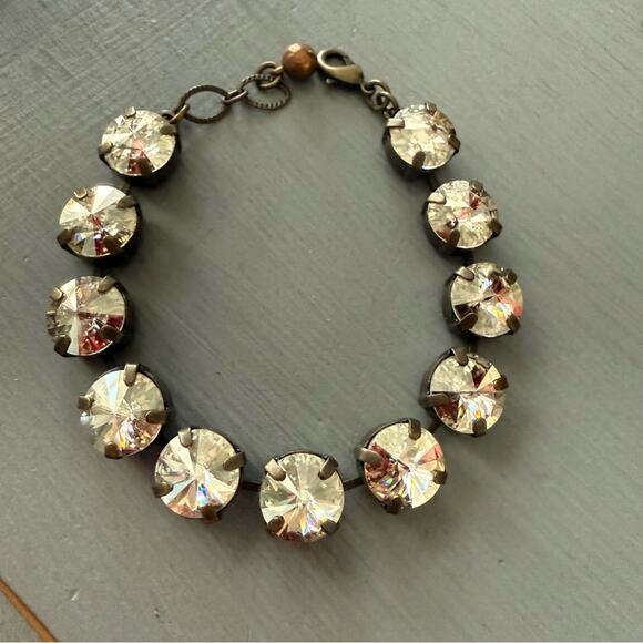 Sabika LIKE Clear Stone Brass Tennis Style Bracelet - Picture 5 of 8